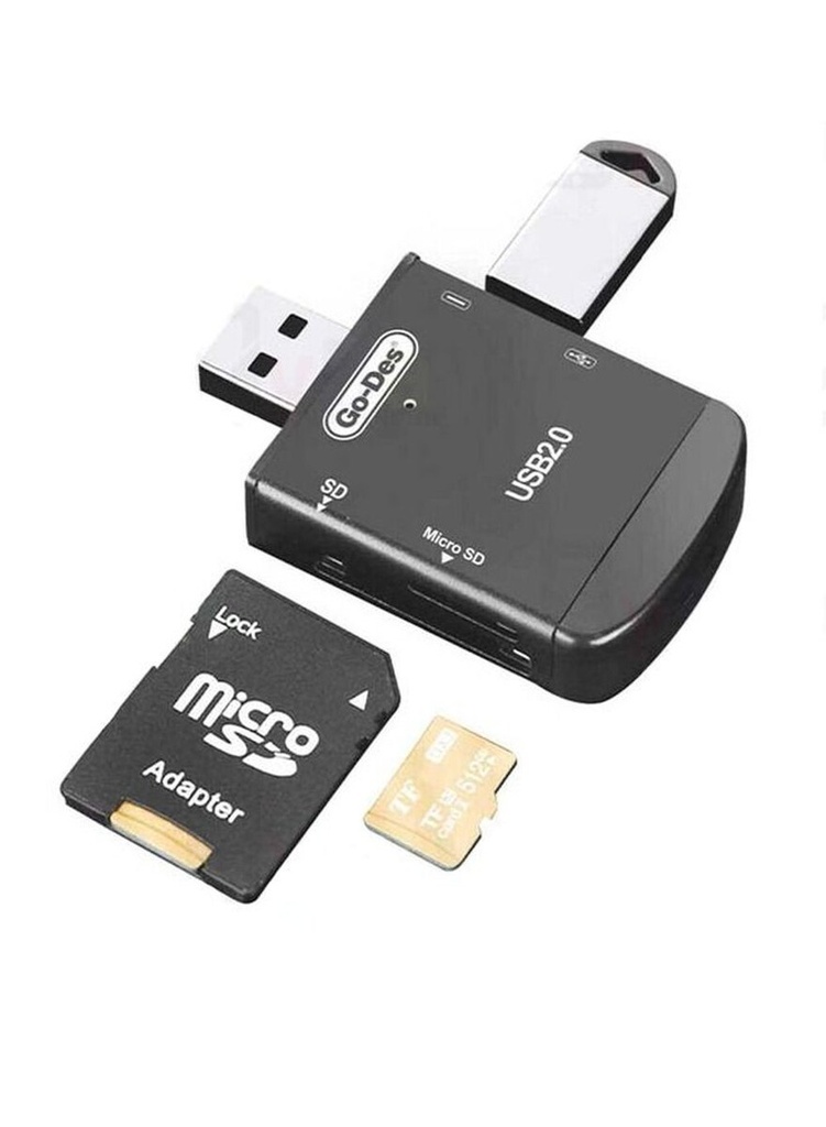 Go-Des Multi-Function OTG Card Reader 4in1